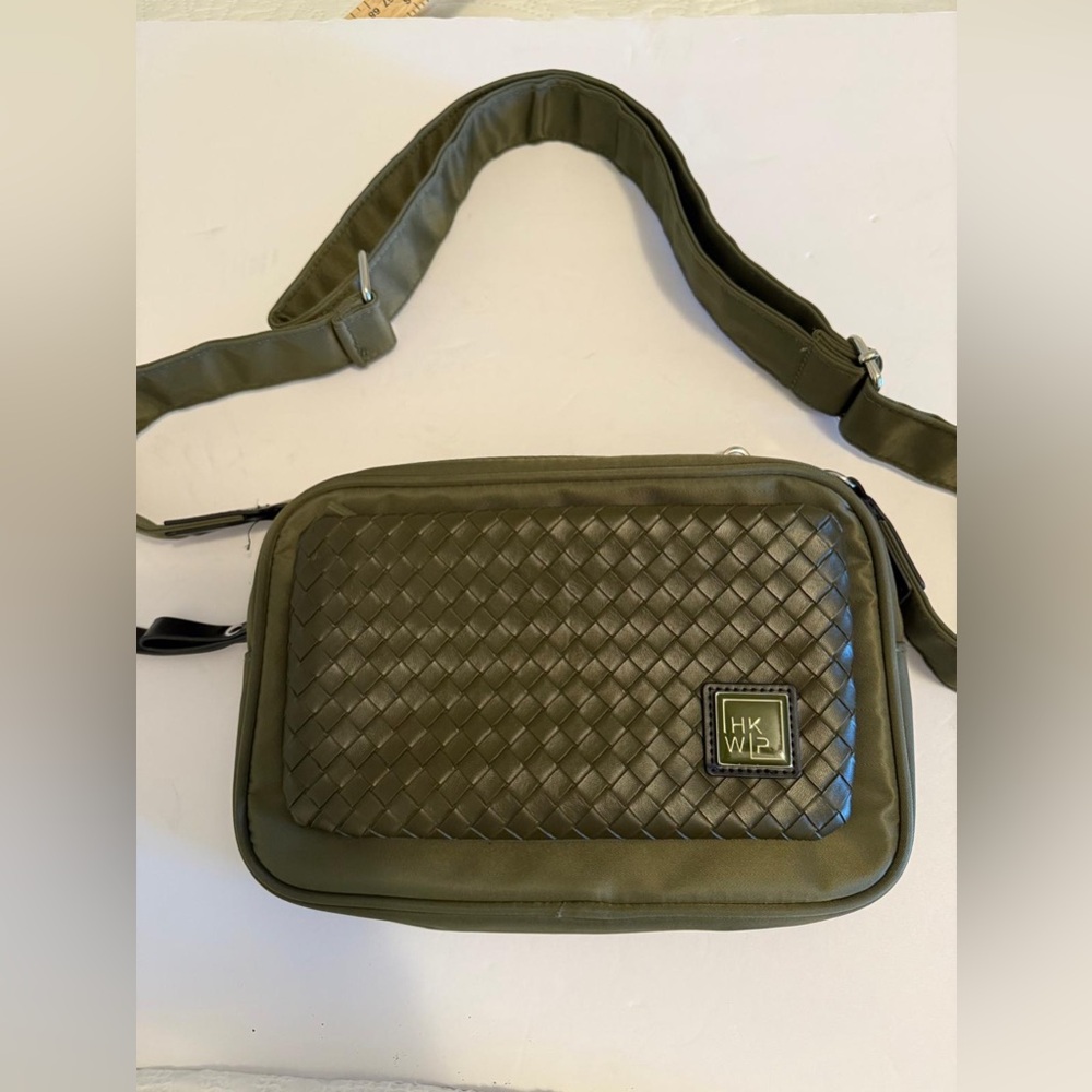 IHKWIP Olive Green Woven Nylon Crossbody Camera Bag - Picture 3 of 8